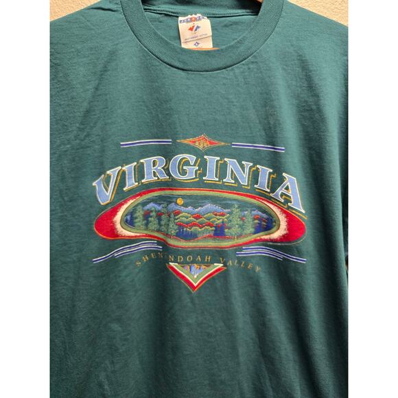 Vintage Test Print Shirt Shenandoah Valley Virginia Minnesota Graphic Tee 90s L - Picture 2 of 9